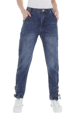 Ital-Design Mom-Jeans Damen Freizeit Used-Look High Waist Jeans in - Verkäufer: