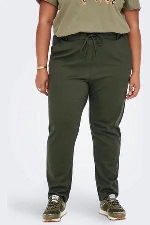 ONLY Stoffhose Elegante Stretch Stoffhose Übergröße Curvy Plus Size (1-tlg) 4233 in Dunkelgrün - Verkäufer: ARIZONAS