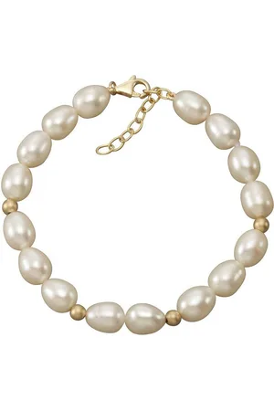 vivance collection Armband 585 Gold Perlen weiß 7-7,5mm Goldkugeln