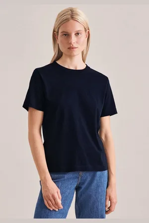 Seidensticker T-Shirt Schwarze Rose Kurzarm Rundhals Uni