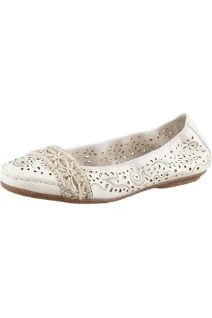 Rieker Ballerina Slipper, Flache Schuhe mit Rundum-Gummizug