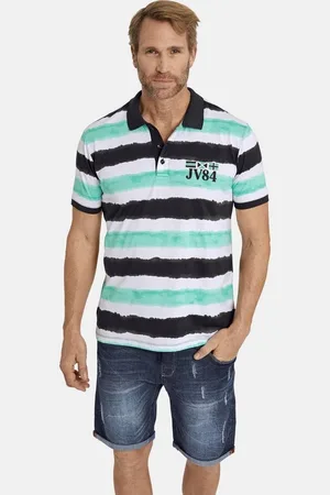 Jan Vanderstorm Poloshirt KARI im Aquarell-Streifen Look - Verkäufer: VANDERSTORM VENTURES
