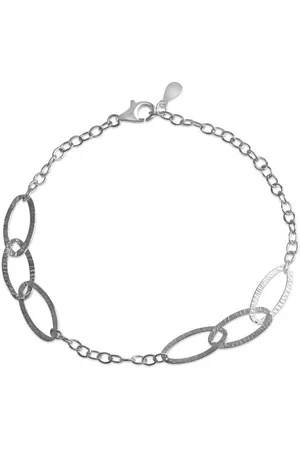 CELESTA Armband 925 Silber rhodiniert strukturiert