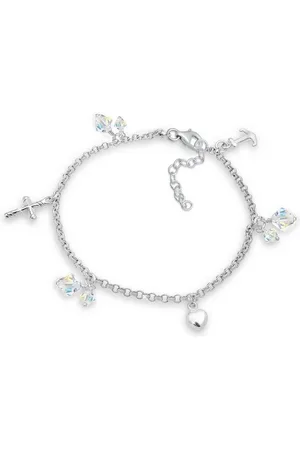 Elli Bettelarmband Kreuz Herz Anker Kristalle Silber, Anker - Verkäufer: JULIE & GRACE GmbH