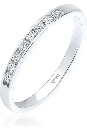 Elli DIAMONDS Verlobungsring Diamant (0.04 ct) Verlobung Beisteckring Silber - Verkäufer: JULIE & GRACE GmbH