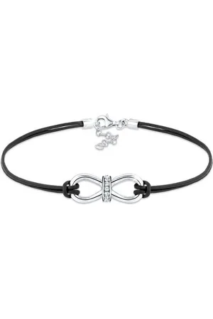 Elli Armband Leder Infinity Kristalle 925 Silber, Infinity - Verkäufer: JULIE & GRACE GmbH