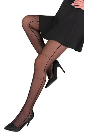 LivCo Corsetti Feinstrumpfhose Strumpfhose elastisch transparent Muster 20 DEN (1 St) - Verkäufer: Andalous Dessous