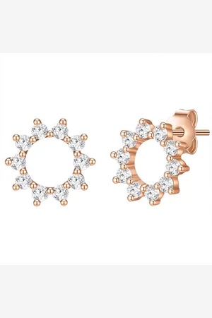 Glanzstücke Paar Ohrstecker Blume/Kreis roségold, aus Sterling Silber - Verkäufer: Juvalia