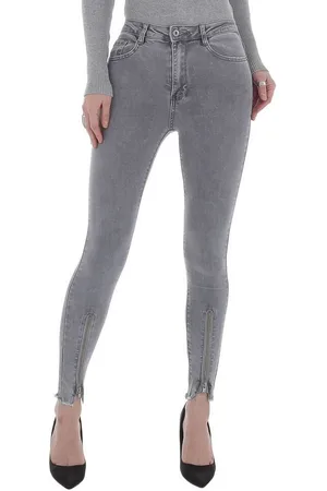 Ital-Design Skinny-fit-Jeans Damen Freizeit Used-Look Stretch High Waist Jeans in - Verkäufer: