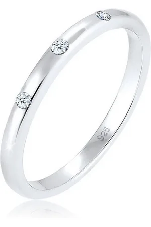 Elli DIAMONDS Verlobungsring Bandring Diamant (0.045 ct) 925 Sterling Silber - Verkäufer: JULIE & GRACE GmbH