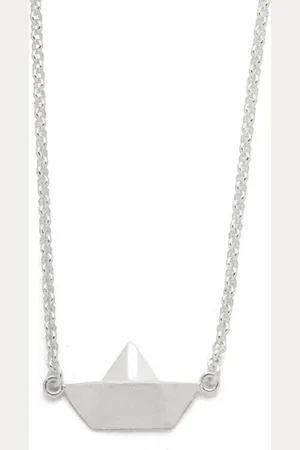 DUR Kette mit Anhänger Schmuck: Kette "Boot" 925er Sterlingsilber, matt K2847 - Verkäufer: Strandsandschmuck