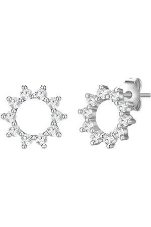 Glanzstücke Paar Ohrstecker Blume/Kreis silber, aus Sterling Silber - Verkäufer: Juvalia