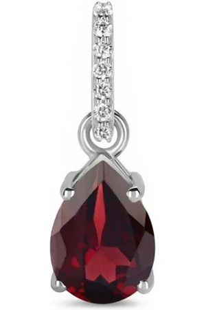 Goldene Hufeisen Kettenanhänger Damen echter Granat Kettenanhänger 925 Sterlingsilber mit Edelstein, Edelsteinschmuck für Damen - Verkäufer:
