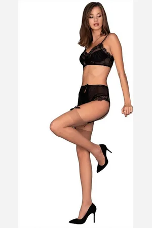 LivCo Corsetti Halterlose Strümpfe Nylonstrümpfe transparent elastisch Spitze (1-Paar) - Verkäufer: Andalous Dessous