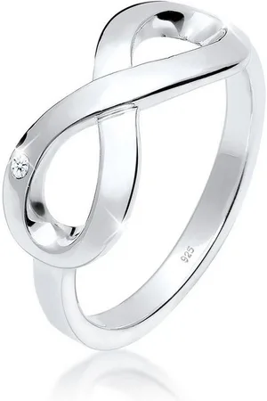 Elli DIAMONDS Verlobungsring Infinity Diamant Weiß Brillantschliff (0.015 ct) 925 Sterling Silber - Verkäufer: JULIE & GRACE GmbH