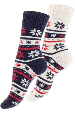 Cotton Prime® Socken Unisex Wintersocken mit Wolle (2-Paar) Cottonprime
