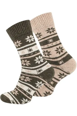 Cotton Prime® Socken Unisex Wintersocken mit Wolle (2-Paar) Cottonprime