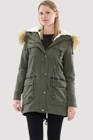 malito more than fashion Parka 81109 gefütterte Winterjacke mit Teddyfell und Kunstfell Kapuze - Verkäufer: malito