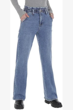 Ital-Design Loose-fit-Jeans Damen Freizeit Used-Look Stretch Relaxed Fit Jeans in - Verkäufer: