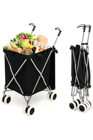 Costway Einkaufstrolley, 90 l, bis 55 kg, mit Rädern & Griff, klappbar - Verkäufer: FDS GmbH