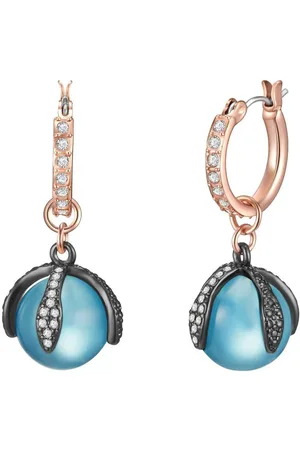 Lulu & Jane Paar Creolen roségold, verziert mit Kristallen von Swarovski® - Verkäufer: Juvalia