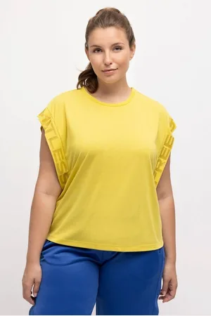 Ulla Popken Longtop T-Shirt Schriftdruck antibakteriell Rundhals - Verkäufer: Popken Fashion Group