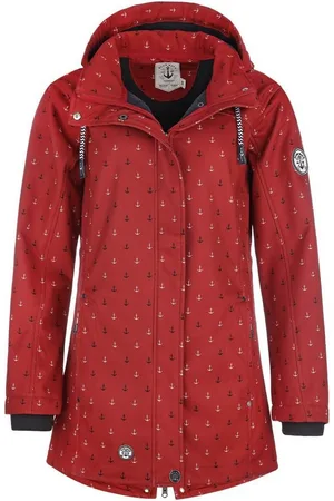 Blue Wave Softshellmantel Damen Softshelljacke Jana mit Anker-Print - Regenjacke mit Kapuze - Verkäufer: tomBrook GmbH