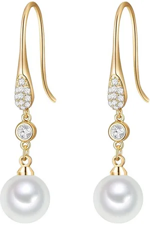 Lulu & Jane Perlenohrringe gelbgold, mit Glas - Verkäufer: Juvalia