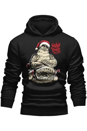 GASOLINE BANDIT Kapuzensweatshirt Biker Racer Kapuzen-Hoodie - Heavy Xmas Print - Verkäufer: RAHMENLOS®