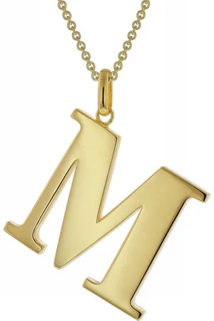 trendor Kette mit Anhänger mit Großem Buchstaben M 925 Silber mit Goldauflage - Verkäufer: uhrcenter