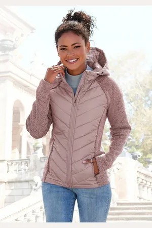 vivance collection Steppjacke mit Strickfleece-Ärmeln