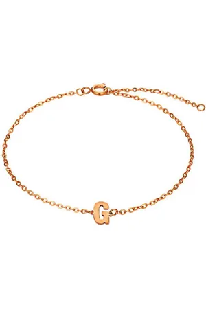 Bungsa Goldarmband Buchstaben Armkette aus Edelstahl Roségold Unisex (1 Armband, 1-tlg), Bracelet Armschmuck - Verkäufer: