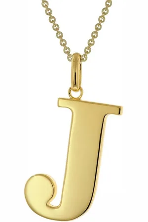 trendor Kette mit Anhänger mit Großem Buchstaben J 925 Silber mit Goldauflage - Verkäufer: uhrcenter