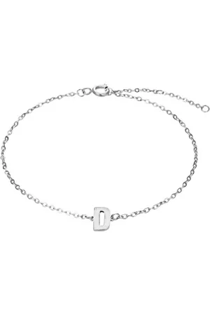 Bungsa Armband Buchstaben Armkette aus Edelstahl Silber Unisex (1 Armband, 1-tlg), Bracelet Armschmuck - Verkäufer: