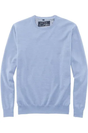 Marvelis Rundhalspullover Pullover - Casual Fit - Rundhals - Einfarbig - Hellblau (1-tlg) - Verkäufer: Feehm