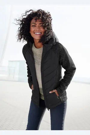 vivance collection Steppjacke mit Strickfleece-Ärmeln