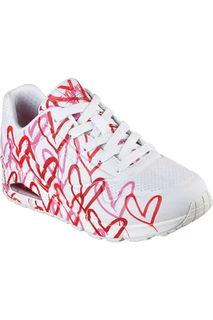 Skechers UNO-SPREAD THE LOVE Wedgesneaker Freizeitschuh, Halbschuh, Schnürschuh mit coolem Graffiti-Print
