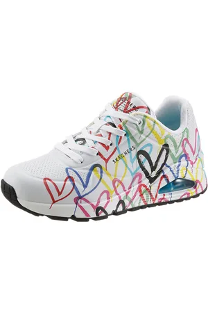 Skechers UNO-SPREAD THE LOVE Wedgesneaker Freizeitschuh, Halbschuh, Schnürschuh mit coolem Graffiti-Print