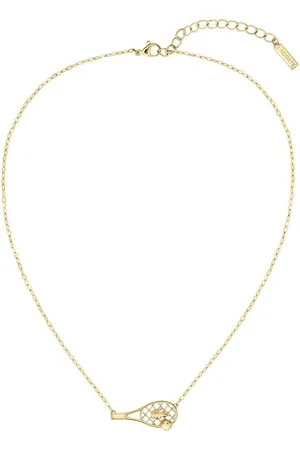 Lacoste Kette mit Anhänger Schmuck Edelstahl Halsschmuck Halskette Ankerkette WINNA, mit oder ohne Glasstein