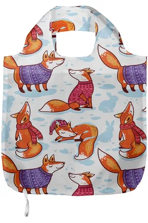 Abakuhaus Tragetasche Praktische Einkaufstaschen Umweltfreundliche Wiederverwendbare, Fuchs Tiere im Winter Pullover - Verkäufer: Color-D Textile GmbH