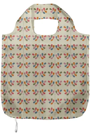 Abakuhaus Tragetasche Praktische Einkaufstaschen Umweltfreundliche Wiederverwendbare, Botanisch Retro bunte Blätter - Verkäufer: Color-D Textile GmbH