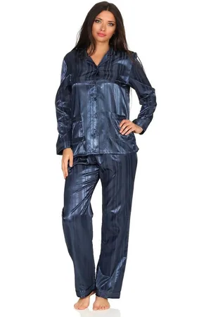 Normann Pyjama Satin Pyjama Streifendessin - innen angeraut 251 94 010 - Verkäufer: Fairway