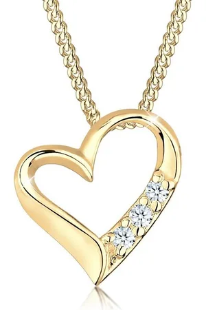 Elli DIAMONDS Kette mit Anhänger Herz Liebe Diamant (0.06 ct) 925 Silber, Herz - Verkäufer: JULIE & GRACE GmbH