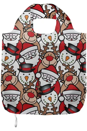 Abakuhaus Tragetasche Praktische Einkaufstaschen Umweltfreundliche Wiederverwendbare, Weihnachten Schneemann-Ren-Kinder - Verkäufer: Color-D Textile GmbH