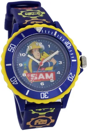 Feuerwehrmann SAM Quarzuhr Feuerwehrmann-Sam Kinderarmbanduhr Silikonarmband, Analog Blau Metall Glas Quarzuhrwerk 35 cm Silikon Unisex Rot 16 mm - Verkäufer: mywatch24de