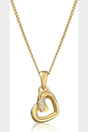 Elli DIAMONDS Kette mit Anhänger Herz Diamant Brillantschliff (0.01 ct) 585 Gelbgold, Herz - Verkäufer: JULIE & GRACE GmbH