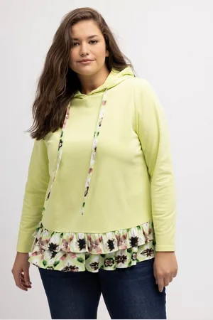 Ulla Popken Sweatshirt Hoodie Lagenlook A-Linie Langarm Kapuzenshirt - Verkäufer: Popken Fashion Group