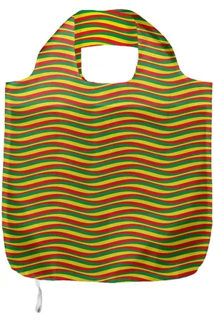 Abakuhaus Tragetasche Praktische Einkaufstaschen Umweltfreundliche Wiederverwendbare, Rasta Ethiopian gewellte Streifen - Verkäufer: Color-D Textile GmbH