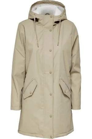 ONLY Regenmantel Damen Regen-Mantel OnlSally Raincoat Regenjacke mit Teddyfell - Verkäufer: markendealer