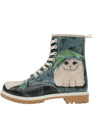 Dogo Damen Boots Rain Drops May Heal Your Soul Vegan Damen Boots / Schnürboots Vegan